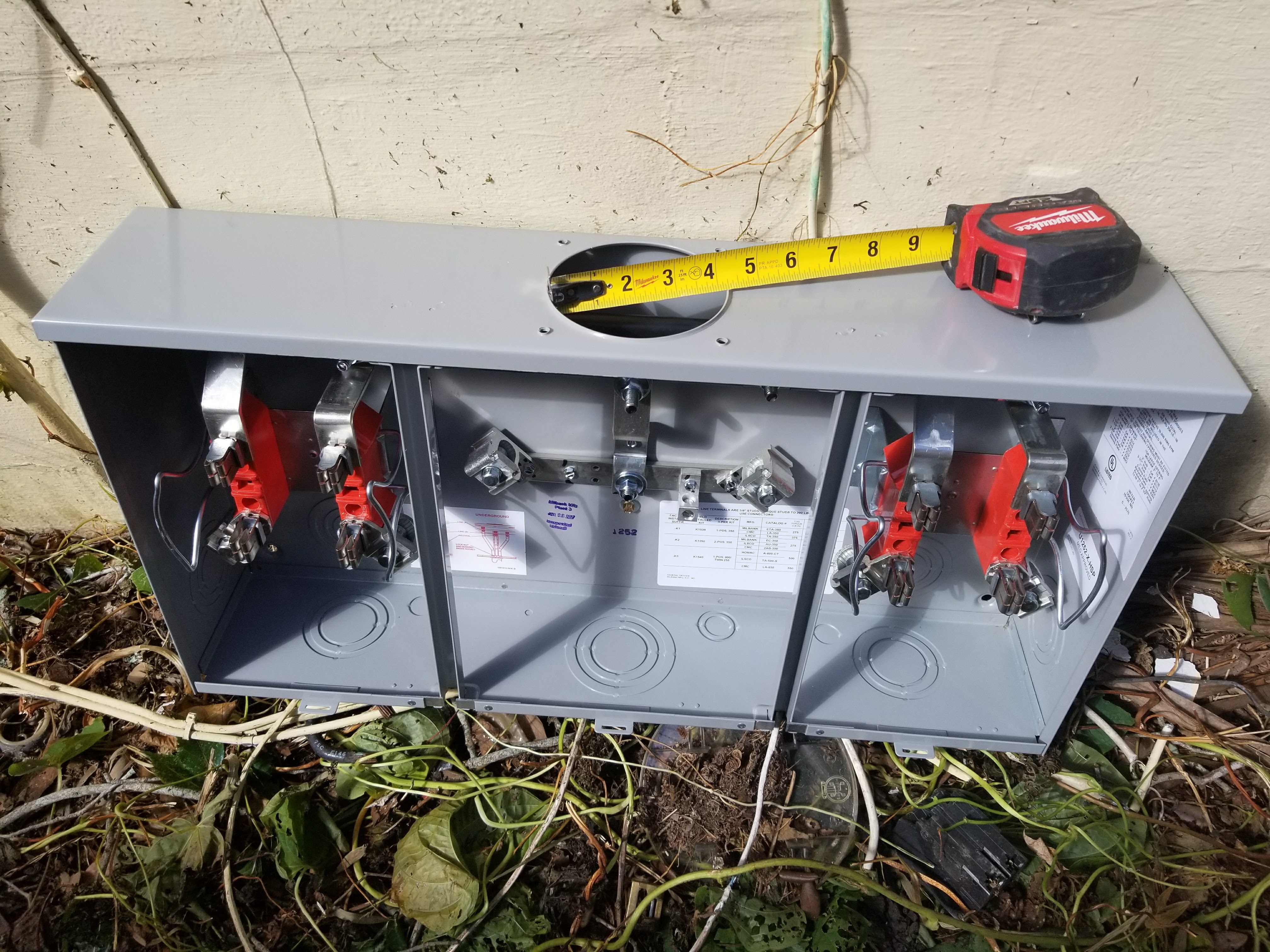 Multi-unit gang meter stack installed by Fixer Service in Tampa Bay