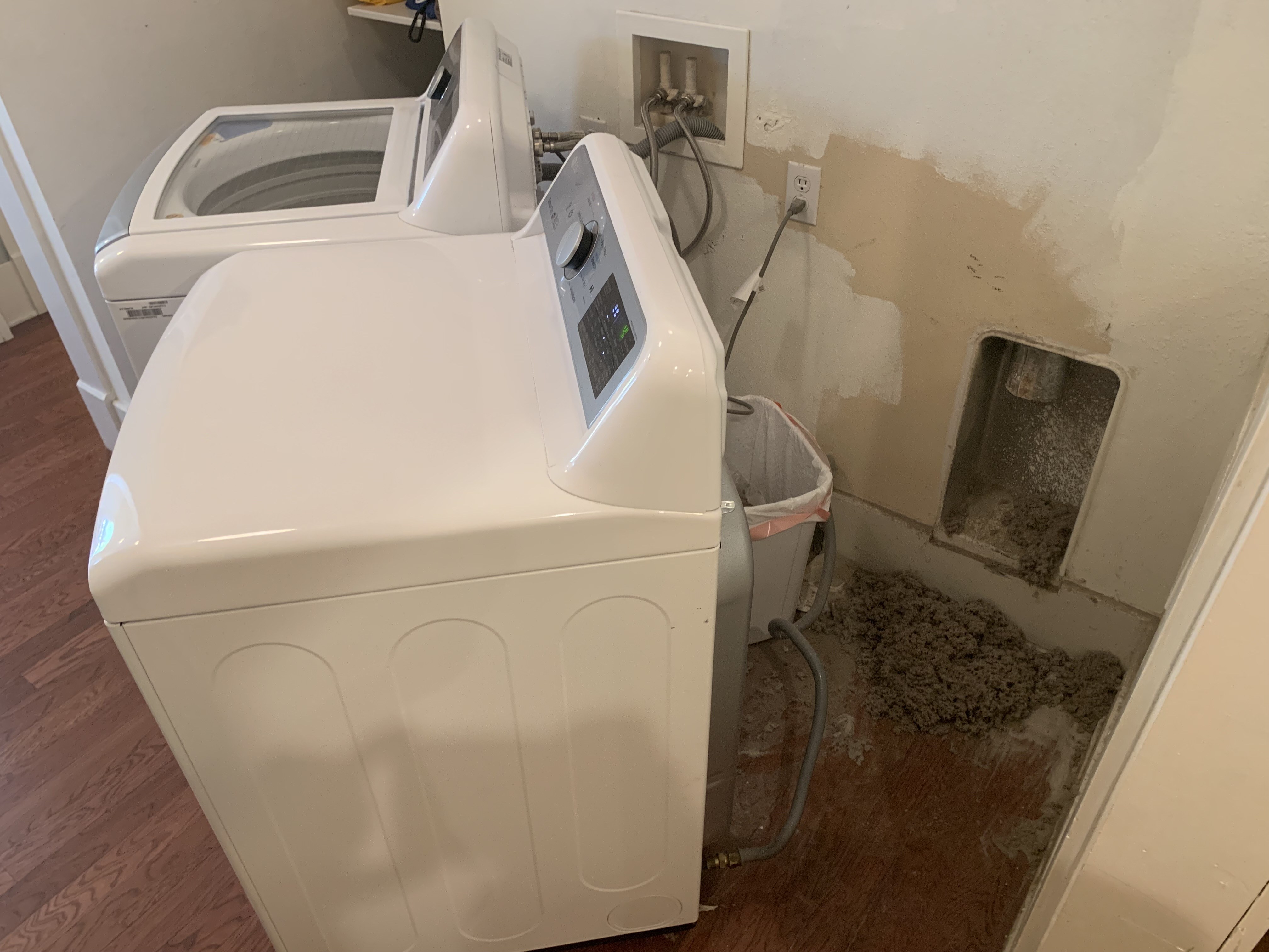 Clogged dryer vent full of lint found during a Tampa Bay dryer repair