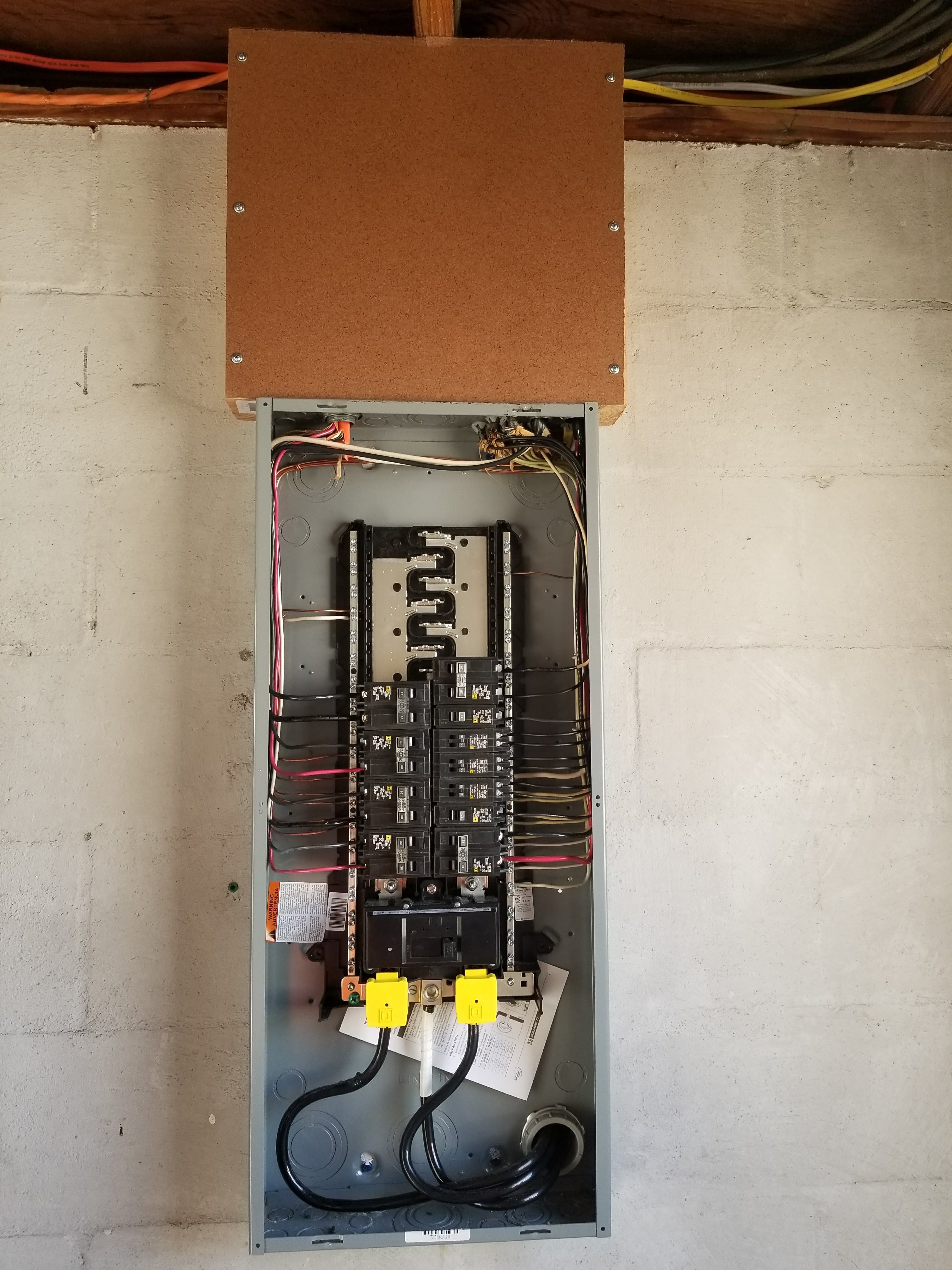 Upgraded electrical panel with generator transfer switch in Tampa Bay